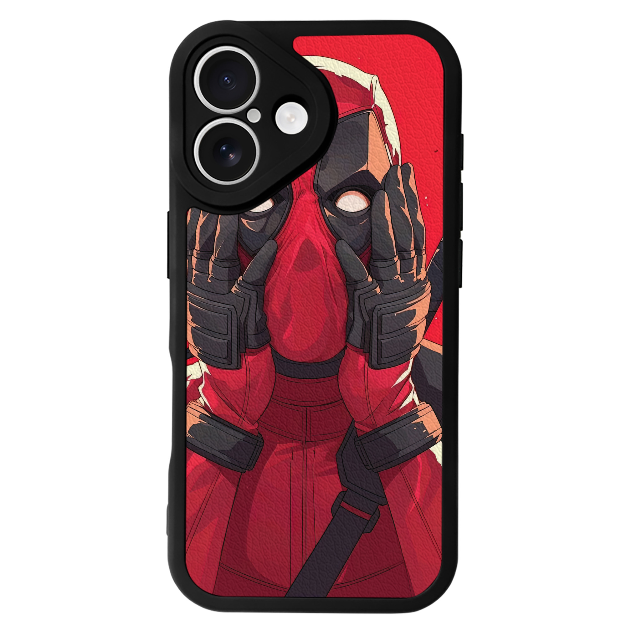 （画像用） Deadpool デッドプール 【iPhone 16シリーズ対応】シリコンスマホケース（レザー調） 材質：シリコン